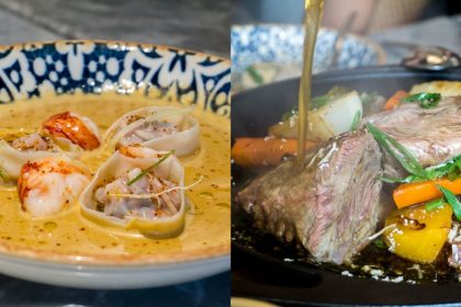 Collage of Bisque coco-homard and Pot-au-feu