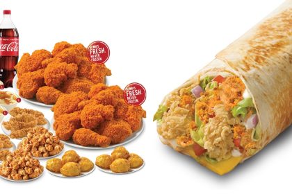 Collage of Texas Chicken's menu offerings