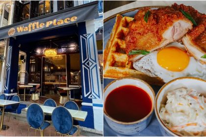 Collage Of Waffle Place And Har Cheong Gai Chicken