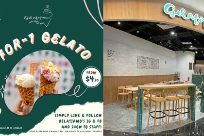 Collage of promotional poster and outlet