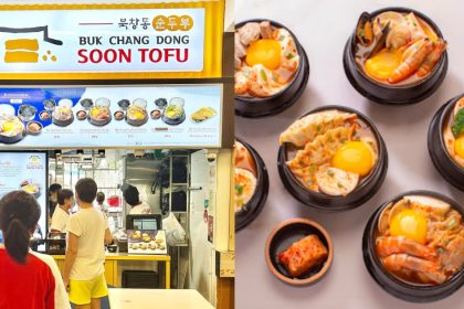 Collage of stall and menu items