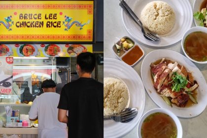 Collage of stall and menu items