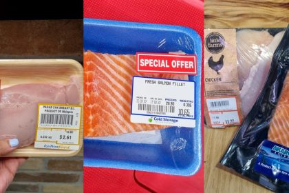Collage of supermarket items