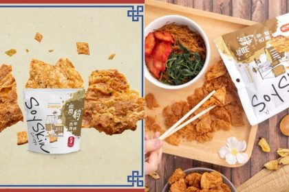 Collage of Crusty's Original Soy Skin Crisps posters