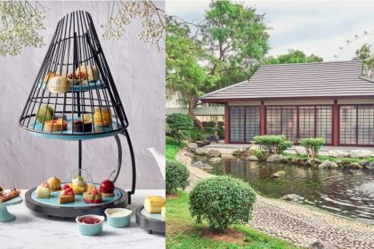 Collage of food from Pacific Market Place and Keyaki Restaurant