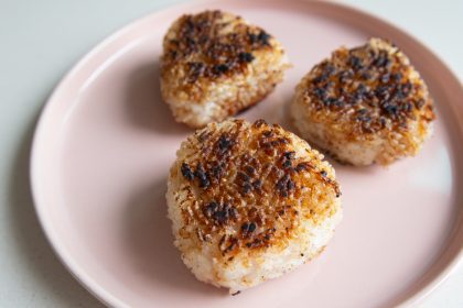 Plate of grilled onigiri