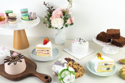 A collection of baked goods served at Haengbokcakeyo