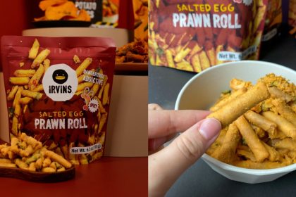 Irvins Collage of IRVINS Salted Egg Prawn Roll Featured Image