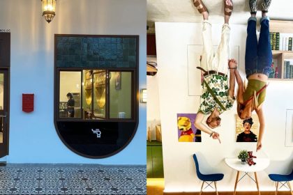 Image of USD cafe's exterior and interior