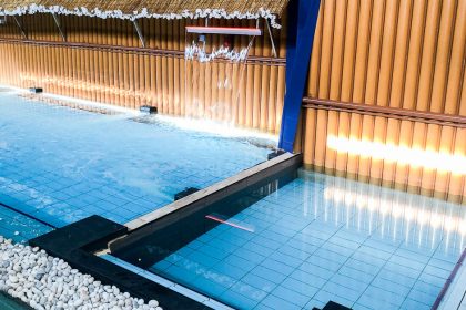 Hot and cold baths inside Joya Onsen