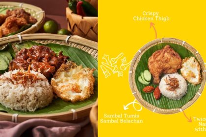 Collage of OG Lemak's Beef Rendang and OG Lemak Set