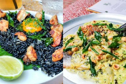 Collage of Black Mamba and Saucy Roasted Seabass