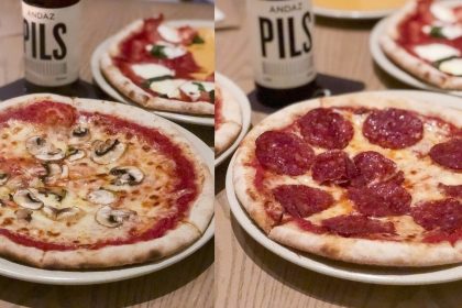 Collage of pizzas at Alley on 25