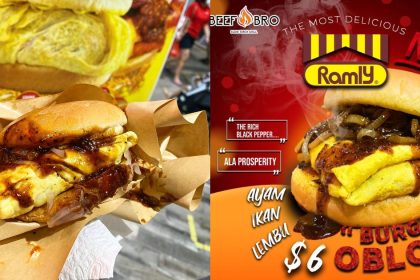 Collage of Beef Bro SG Burger Oblong and banner ad