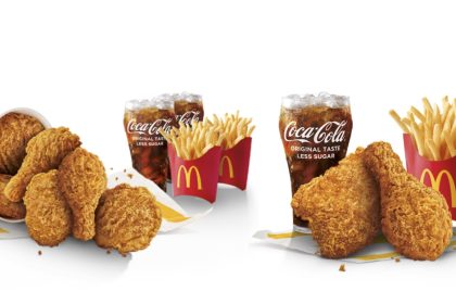A collage of Chicken McCrispy meals