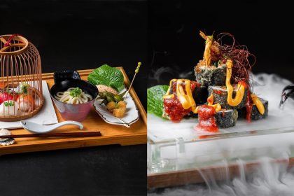 Collage of Chura Sushi Bar's offerings