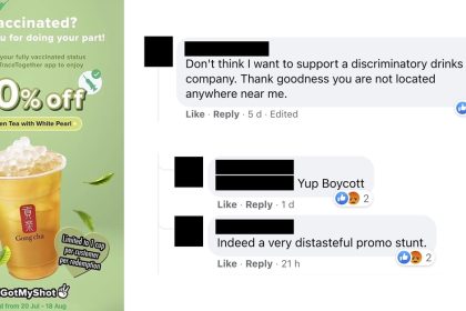 A collage of Gongcha's promo & anti-vaxxer comments