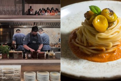 Collage of Griglia kitchen and Spaghetti di Martino