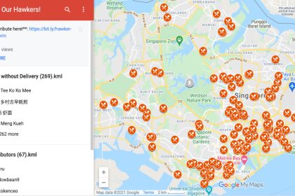 google maps of hawker stalls