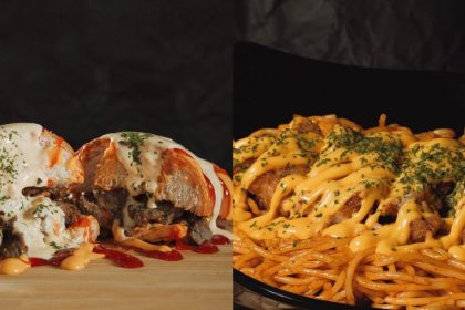 The Halal Corner - A Picture of Carbonara Beef Steak Mr John and Samyang Cheesy Chicken Pasta