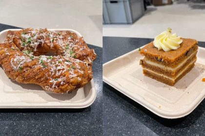 Greedy Greedy - A picture of Parmigiano Garlic Twist and Spiced Carrot Cake