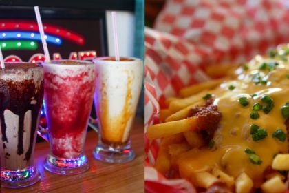 image of milkshakes and chilli beef fries
