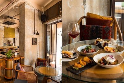 Collage of Kilo Singapore interior and menu items