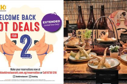 Collage of Kiseki Deals for 2 and buffet spread