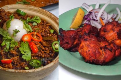 Collage of Mutton Kicap Satti Soru and Chicken Tikka