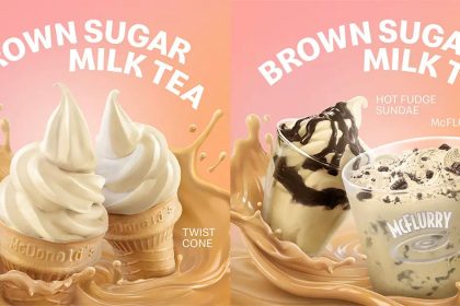 a collage of mcdondald's latest ice creams