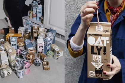 A collage of Oatly lifestyle shots
