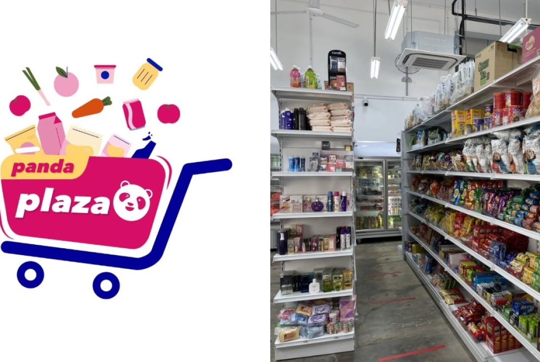 Collage of panda plaza logo and mini mart
