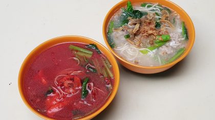 qiu rong ban mian - dishes