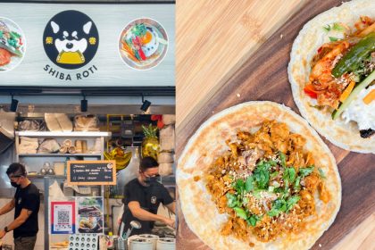 shiba roti's storefront and wraps