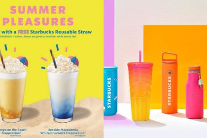 image of starbucks' summer drinks and drinkwear collection